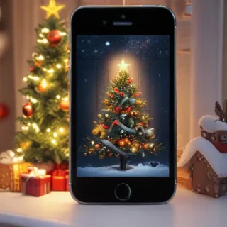 cute christmas phone wallpaper