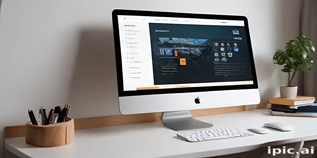 computer website mockup