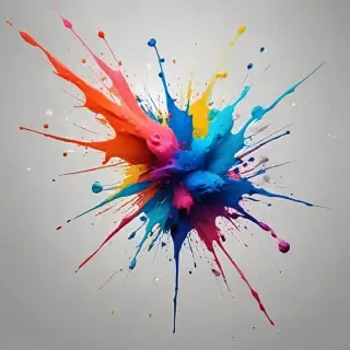 transparent paint splatter