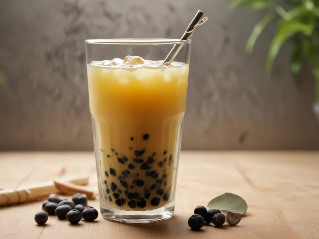 aesthetic boba tea background
