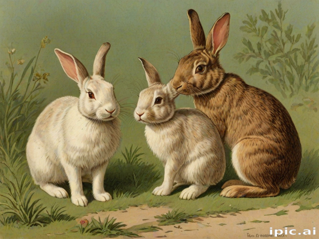 vintage rabbit images