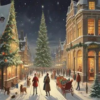 vintage christmas illustration