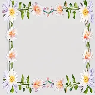 flower border transparent