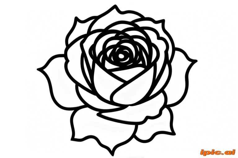 rose outline