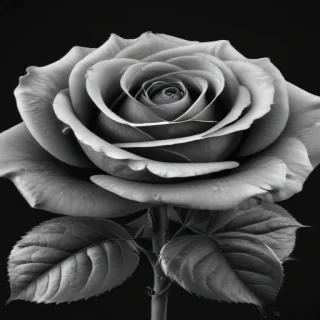 rose clip art black and white