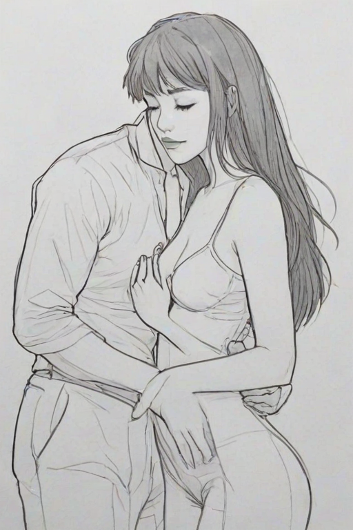 couples drawing poses