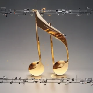 transparent music notes