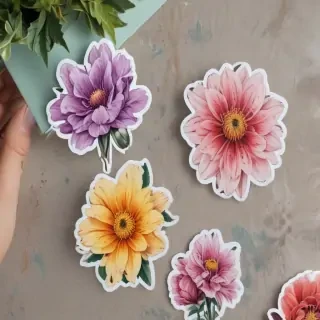 aesthetic flower stickers