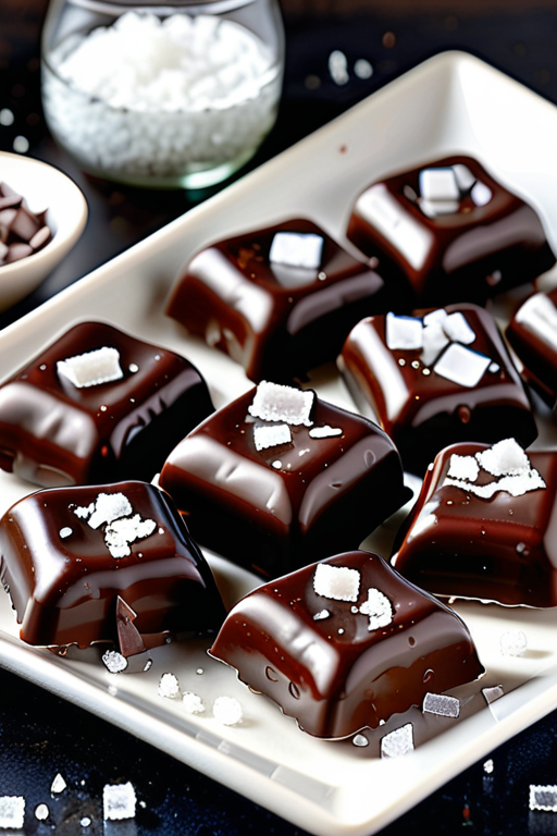 dark chocolate caramels with sea salt