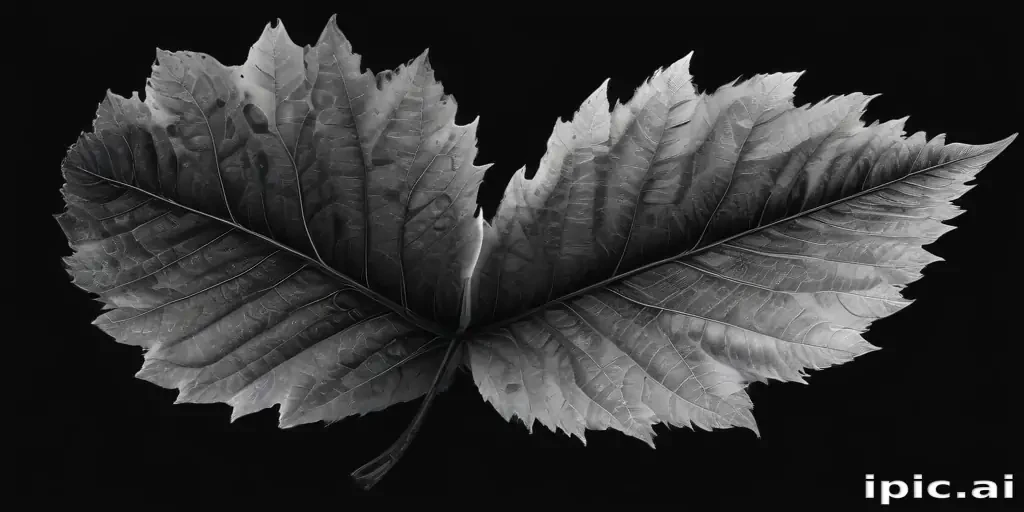 black and white clipart leaf