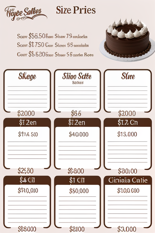 sheet cake sizes and prices