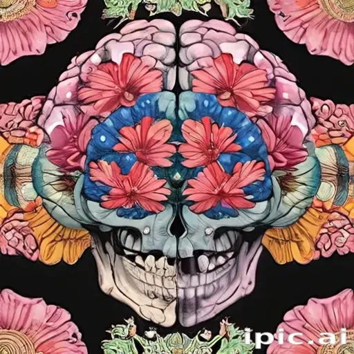 half brain half flowers
