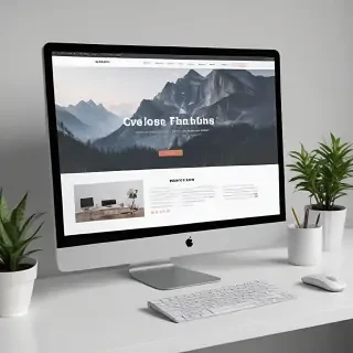 computer website mockup