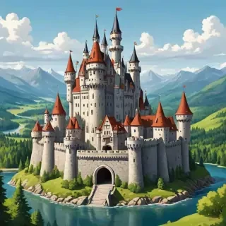 cartoon castle
