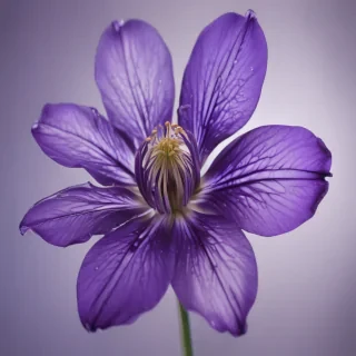 transparent purple flower