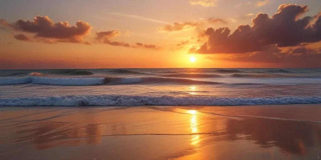 sunset on the beach backgrounds