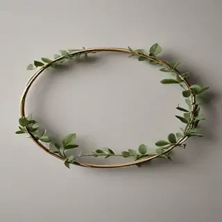 circle with leaves