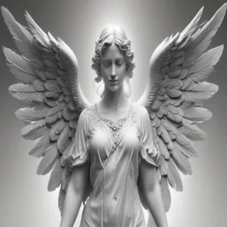 angel clip art black and white