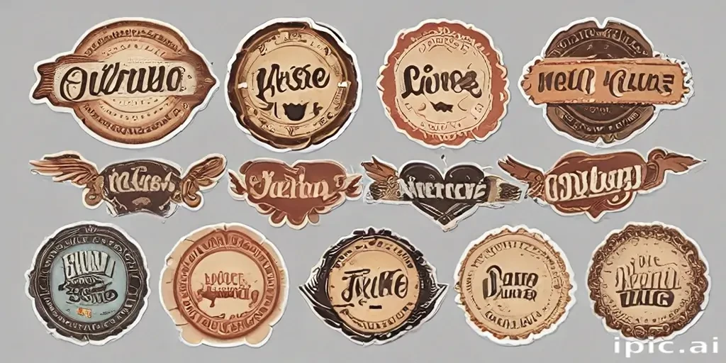 vintage stickers png