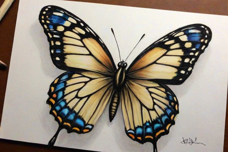 drawing pic of butterfly