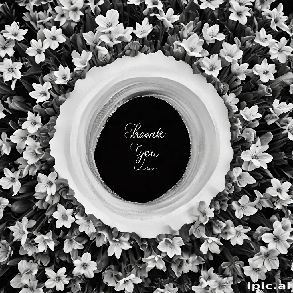 thank you black and white
