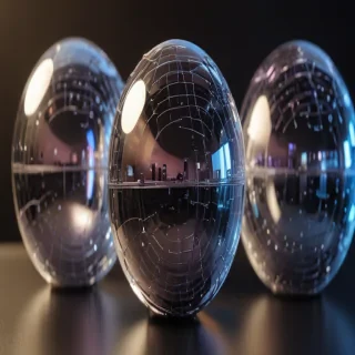 transparent disco balls