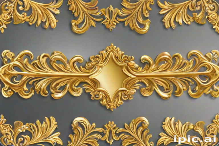 transparent background gold border