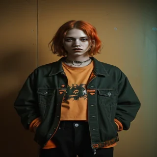 grunge orange aesthetic