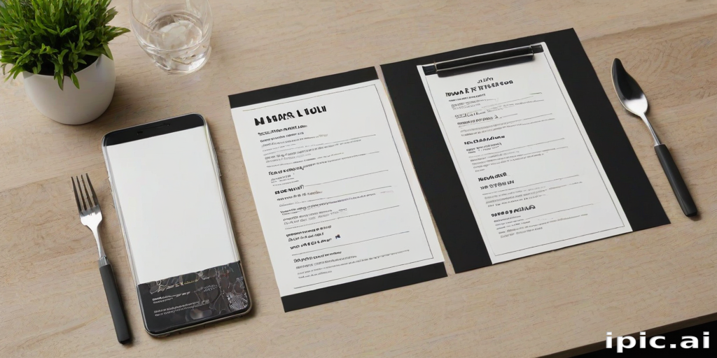 menu mock up