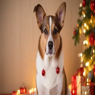 christmas dog background