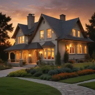 background of the house