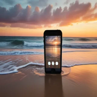 iphone beach