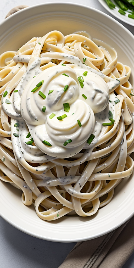 fettuccine alfredo sauce with sour cream