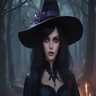 beautiful dark witch fantasy art