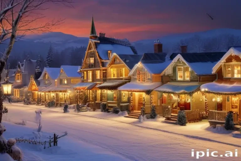 christmas village wallpaper