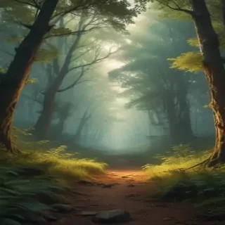 beautiful magical forest background
