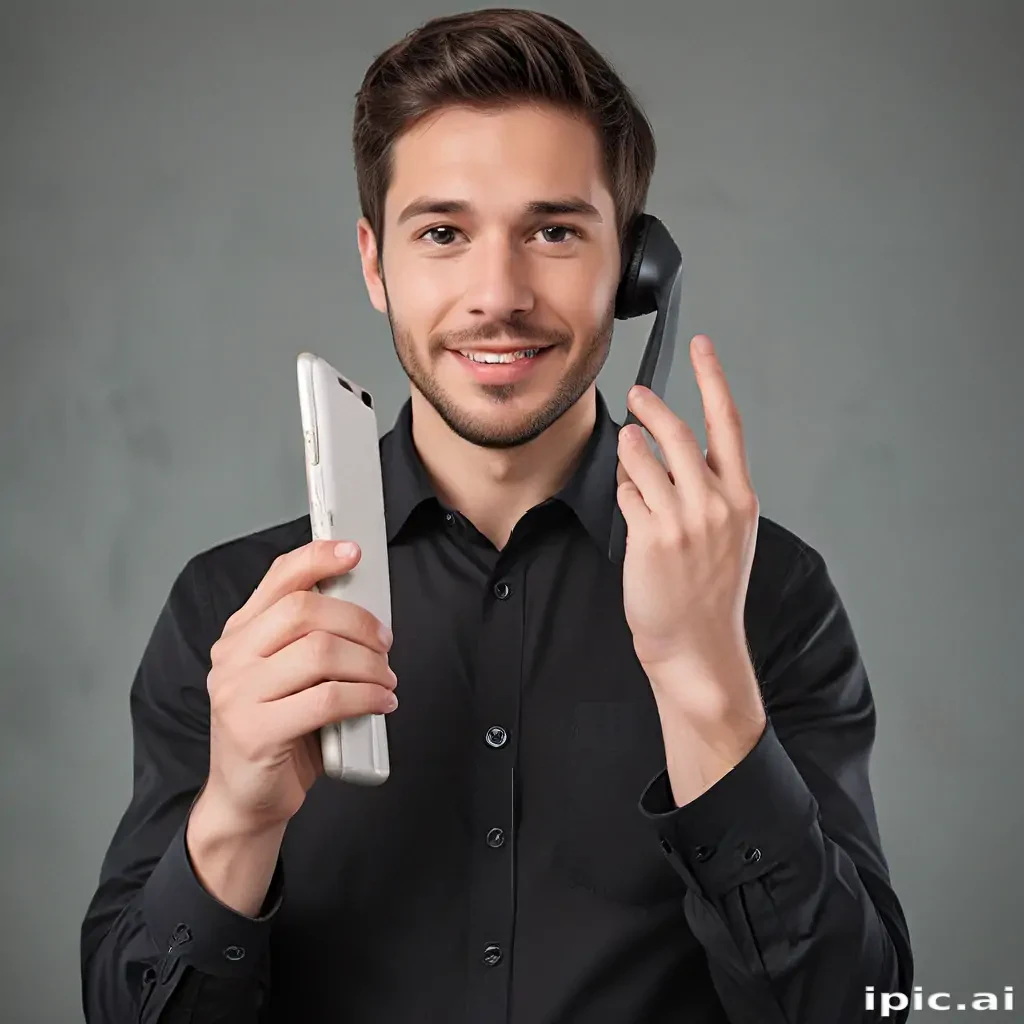 hold phone png