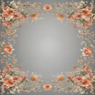 transparent floral border
