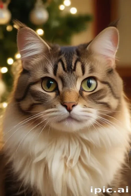 cat christmas background