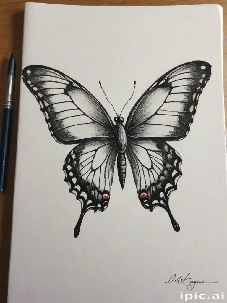 buterfly sketch