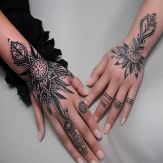 cute hand tattoos for black females