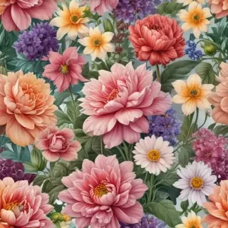 color drawing flowers