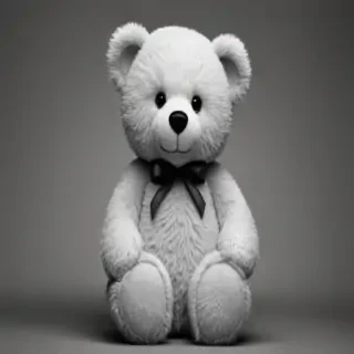 teddy bear clipart black and white