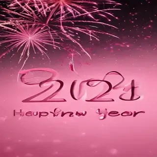 pink happy new year 2024