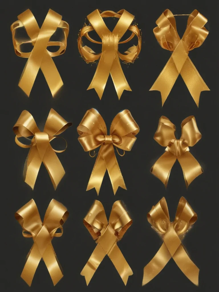 gold ribbon clipart
