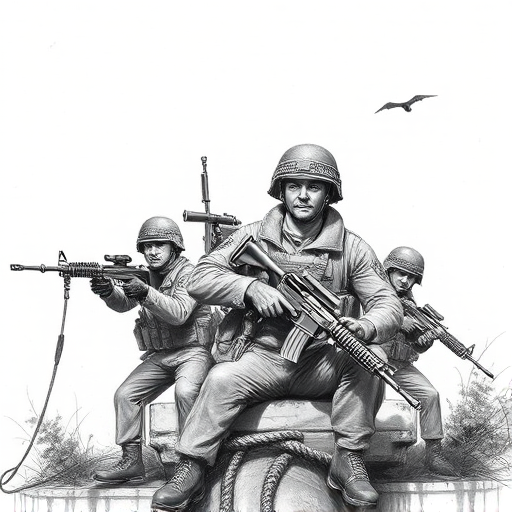 soldiers drawing