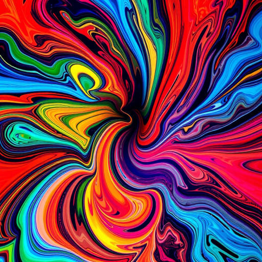generate a high-resolution image of a dynamic abstract design featuring vibrant colors and swirling patterns, using a DSLR camera with a 50mm lens, aperture f/1.8, ISO 200, shutter speed 1/100s, taken from a top-down angle for a captivating perspective.