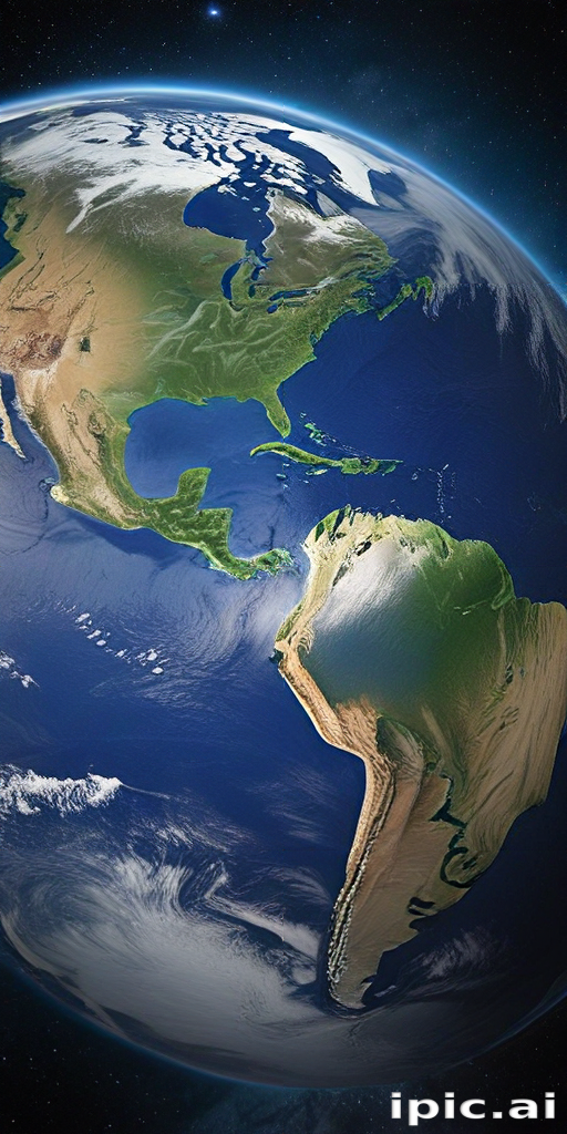 Stunning View of Earth from Space Highlighting North and South America