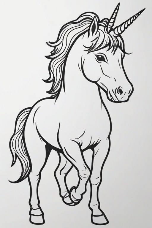unicorn outline