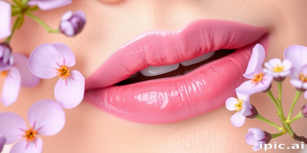 Sheer lilac lip stain "Whisper of Spring" with a natural-looking flush and buildable color, ideal for soft and romantic makeup looks, infused with hydrating floral extracts